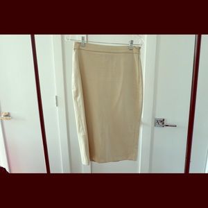 Faux leather pencil skirt